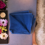 5-Pack Blue Microfiber Washcloths | Silky Soft for Face, Body, Skin, Baby Cleaning Cloth | Ideal Towels Wash and Clean Bath, Body, Kitchen and Home | 11x11 Inches | 100% Polyester Reusable Absorbent