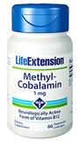Life Extension Methylcobalamin 1 mg, 60 vegetarian lozenges (to be dissolved in the mouth)